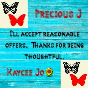 REASONABLE OFFERS WELCOME